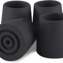 Anti Skid Rubber Tips 1 1/8" (Pack of 4) for Tactical Walking Stick Walker/Commode Tips,