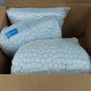 QUTOOL Enhanced Cooling Pillows for Sleeping, CertiPUR-US Shredded Memory Foam Pillows King Size Set of 2 for Hot Sleeper, Adjustable Bed Pillow for Side, Back, Stomach Sleepers Support Yet Soft, Blue