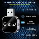Wireless Carplay Adapter Screen Mirroring Adapter for Car Mirror Phone to Car Screen 2026 Auto Linker Pro 3 in 1 Bluetooth USB Apple Carplay and Android Auto Watch Tv Airplay Smart Box