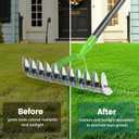 63 Thatch Rake Dethatcher Rakes for Lawns, Heavy Duty 21 Curved Double-Side Sharp Steel Tines Yard Garden Rake with Adjustable Handle for Dead Grass, Leaves, Loosening Soil