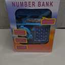 ATM Piggy Bank for Boys Girls, Vcertcpl Mini ATM Coin Bank Money Saving Box with Password, Kids Safe Money Jar for Adults with Auto Grab Bill Slot, Great Gift Toy Bank for Kids (Camouflage Light Blue)