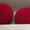 Threan 12 Inch Large Burgundy Velvet Christmas Ball Ornaments