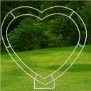 Heart Shaped Balloon Arch Stand for Proposal, 6.7FT Large Metal Heart Arch Frame for Wedding Backdrop, Love Flower Arch Decor for Engagement Party Display (White)