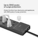 Belkin 12-Outlet Surge Protector Power Strip w/ 12 AC Outlets & 8ft Flat Plug, UL-Listed Heavy-Duty Extension Cord for Home, Office, Travel, Computer, Laptop, Charger - 3,940 Joules of Protection