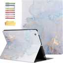 UUcovers for iPad 2/iPad 3/iPad 4 Case 2011/2012 (Old Model),with Auto Wake/Sleep Smart Stand Folio Cover Hard Back Shockproof PU Leather Shell for Apple iPad 2nd/3rd/4th Generation 9.7", Gold Marble