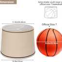 Drum Lampshades Set of 2, Medium Fabric Lamp shades for Table Lamps, Floor Lamps, Beige Linen Lamp shades 11.6" Top x 12.6" Bottom x 9.8" High Spider Fitter, Replacement Lampshades, Assembly Required