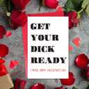 3 x Happy Valentines Day Card for Men, Hilarious Valentines Day Gift for Husband Boyfriend Fiance Him, Get Your D Ready I Mean Card (#7)
