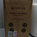 Keenray Towel Warmer for Bathroom, Towel Warmer  with Heating Progress Bar, Fragrance Disc Holder, Leather Handle, Auto Shut-Off Towel  Fits Up to Two 40" x 70" Towels, Blankets White (18L)