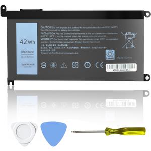 WDX0R 42Wh Laptop Battery 11.4v WDXOR Replacement for Dell Inspiron 13 15 17 Series 7378 5567 5378 7579 5578 5579 7569 5565 5570 5765 7570 5379 7573 7560 7375 5568 5775 5368, P69G P69G001 FC92N CYMGM