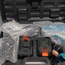 LAMA Cordless Leaf Blower, 700,000 RPM Portable Handheld Blowers, Lightweight Dust Cleaner, Extended Nozzle for Patio Cleaning, Car Blowing Water, Blowing Leaves/Dust (2 Battery+Storage Case), Blue