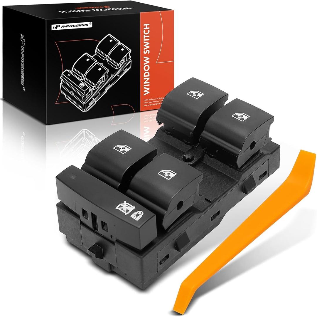 A-Premium Front Driver Side Master Power Window Switch Compatible with Chevrolet Malibu 2014, Impala 2014-2020
