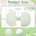 Pregnancy Pillows for Sleeping, Pregnancy Wedge Pillow for Side Sleeping, Pillow Support for Belly, Back and Hips Relief, Breathable and Adjustable W-Shaped Pillows for Pregnant Women