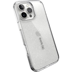 Speck Clear iPhone 16 Pro Max Case - Slim GemShell - Clear/Platinum Glitter