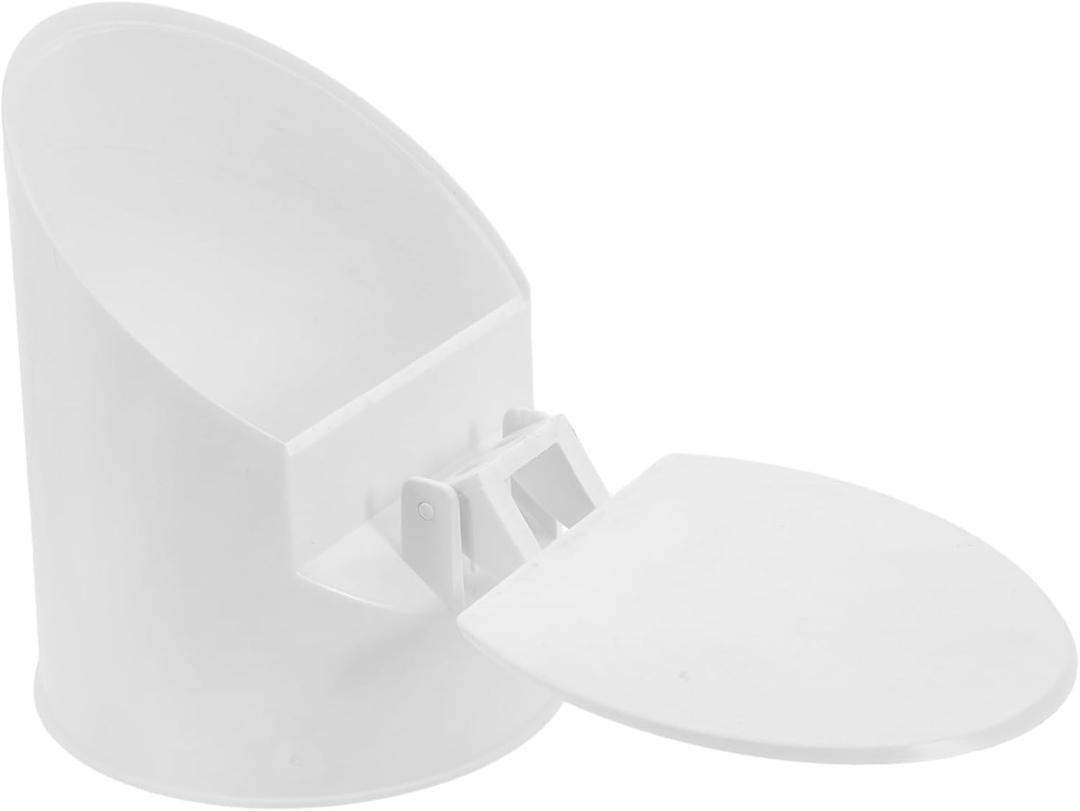 IMIKEYA Check Valve Outdoor Drain Covers Pipes Sewer Adapter Sewer Hose Fittings Dryer Vent Cover outside Round Clean Out Cap Sewer Pipe Plug Sewer Cap Cover for Yard White (14.2X12X12CM)