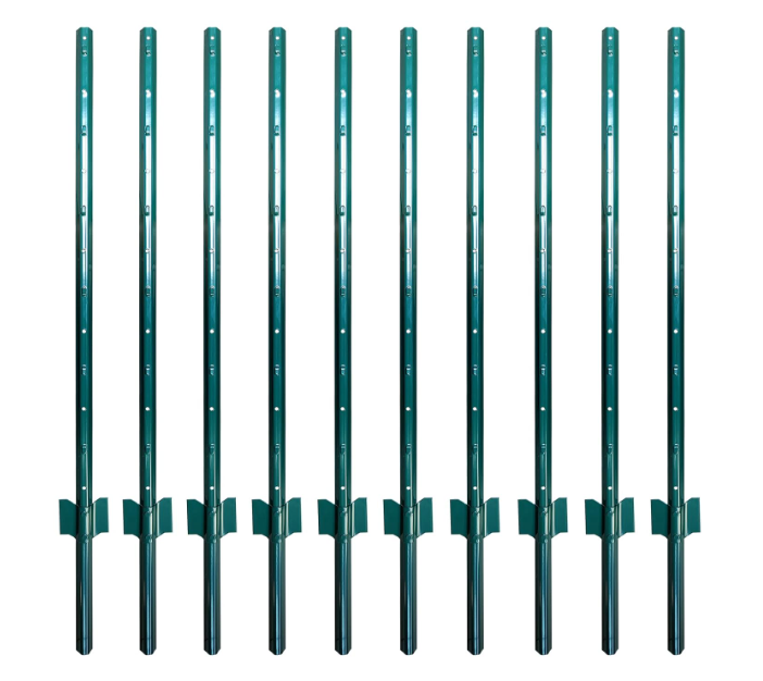 ARIFARO Fence Posts 4 Feet Sturdy Duty Metal Fence Post, Pack of 10, No Dig Garden U Post for Wire Fencing Steel Post for Yard, Outdoor Wire
4 Feet Metal Fence Steel Post Garden Post