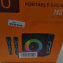 Karaoke Machine, Portable Bluetooth 5.3 Speaker with 2 Wireless Microphones for Adults, PA System with Pitch Correction & Echo Adjustment, Supports TWS/TF Card/USB/AUX/Live for Home Party