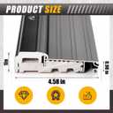 Blulu 36" Aluminum Exterior Door Threshold 4 9/16" Swing Threshold Black Heavy Duty Aluminum Door Sill Pan for Weatherproof & Easy Install for Residential/Commercial Use