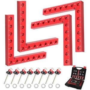 Corner Clamps for Woodworking, Corner Clamp, 4pcs 90 Degree Clamps, 5.5" Aluminum Alloy Right Angle Clamping with Storage Case for Frame, Drawer, Cabinets, for Dad.