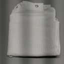 Barossa Design Stall Fabric Shower Curtain Waffle Weave 36 x 96 inches Extra Long Size, Hotel Grade, Spa, 230gsm Heavy Duty, Water Repellent, Washable, White, 36x96