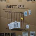 Baby Gate No Drilling, 29"-40" Auto Close Dog Gate Indoor for Doorways & Stairs, Pressure Mounted Adjustable Pet Gate, Easy Walk Through Child Gate for Children & Pets Stroller Friendly, White