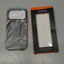 TENDLIN Magnetic Case Compatible with iPhone 17 Pro Max Case Wood Grain with Carbon Fiber Texture Design Leather Hybrid Slim Cover (Compatible with MagSafe) Black