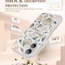 Dibrell for iPhone 16 Case, [Full Camera Protection] [Not Yellowing] [Military-Grade Drop Protection] Cute Clear Slim Shockproof Protective Phone Cover for Women Girls 6.1", Star Shell/Brown