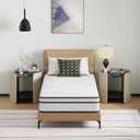 PayLessHere 10 Inch Innerspring Twin Mattress Medium Firm Hybrid Mattress with Removable Cover CertiPUR-US Certified Bed-in-a-Box Pressure Relief Foam Mattress,White