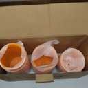 Eldnacele Halloween Flameless Candles, LED Flickering Battery Pillar Candles with 6H Timer and Pumpkin Decals, Spooky Fall Halloween Festival Party Decoration Set of 3 (D 3 x H 4 5 6)