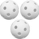 Champion Sports Plastic Golf Balls for Golf Practice, 4 Pack, White, Durable, Hollow Golf Ball Set, Lightweight Golf Ball with Limited Flight, Premium Golf Equipment, White/Pink