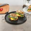 Restaurantware Round Carbon Steel Griddle, 14.6 x 11.1 In, 10 Pack