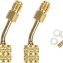BACOENG R410a Adapter, 5/16" Female SAE to 1/4" Male SAE Adapter for Mini Split System (2 Packs)