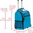 Rockland Melrose Upright Wheeled Underseater Carry-On Luggage, Turquoise