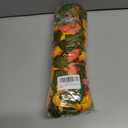 Artificial Fake Fall Hanging Flowers Plants for Outdoor Outside Decoration, 2 PCS Faux Silk Morning Glory Trailing Vines UV Resistant for Wall Home Porch Patio Party Decor (Fall Orange+Yellow)