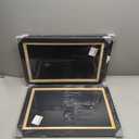 3D Textured Framed Abstract Wall Art, 3 Piece Modern Paintings Artwork for Walls, Black White Brown Geometric Sandstone Texture Pictures for Living Room Dining Room Bedroom Office Wall Decor 16x24 In