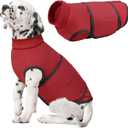 KOESON Dog Anxiety Vest, Comfort Pet Calming Jacket, Adjustable Relief Coat for Dog, Anti-Anxiety Pet Thunder Jacket for Thunderstorm, Fireworks, Separation, Wine Red 3XL (XXX-Large, Red)