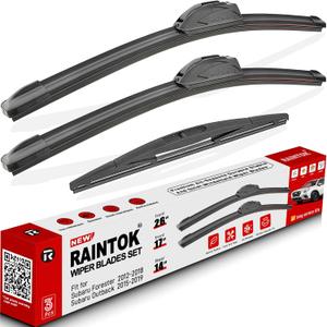 RAINTOK Windshield Wiper Blades Replacement for 2012-2018 Subaru Forester / 2015-2019 Subaru Outback Original Factory Quality Front Rear Wipers Blade Set for My Car - 26" 17" 14" (Pack of 3)