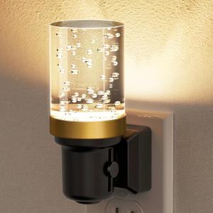 JandCase Night Light, Dimmable Night Lights Plug into Wall, Auto On/Off Light Sensor Nightlight, 3000K Warm White 0-100LM Brightness LED Nightlight, for Bathroom Hallway Bedroom Kids Room (Cream)