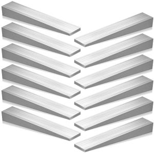 12 Pcs Steel Flange Wedges Beveled Washers Right Angle Wedges Triangular Metal Gaskets Shims for Lathes, Welding Machines Equipment (4.02'' X 0.71'' X 0.5'')