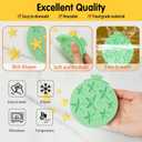 KALAIEN Star Molds Silicone, 2 Pcs Chocolate Star Mold for Candy Baking & DIY Resin Mold (five/six-pointed star)