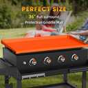 TAOMAND 36" Blackstone Silicone Griddle Cover and Blackstone Griddle Accessories | Comprehensive Protection | Thick & Durable | Reusable & Premium Food-Grade Silicone Grill Mat | from Dirt & Rust