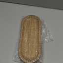 dwellington Wooden Farmhouse Decorative Tray, 11.8in Rustic Beaded Tray for Living Room Decor, Kitchen Table Dcor, Oval Coffee Table Serving Tray (Natural)