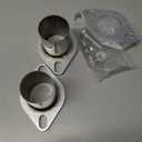 Exhaust Flange Bolts Quick Fix Repair Pipe Kit w/Gasket & Hardware, 2.25'' Inch OD 2 Bolts T304 Stainless Steel Universal Flange Replacement Kit