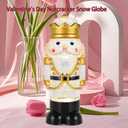 Valentine's Day Nutcracker Soldier Snow Globe with Music & 6H Timer Water Snow Globe Lantern USB & Battery Operated Tabletop Decoration for Valentine Festival Decorations Gifts (Gold Nutcracker)