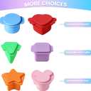 2 x Circle and Heart Cake Pop Cutter and Pusher, 3D Printed Cake Pop Molds Shapes Press Set, Baking Tools for Home Baking, Birthday Parties, Wedding Desserts