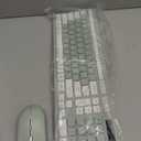 Wireless Keyboard and Mouse Combo, Full-Sized Wireless Keyboard and Adjustable DPI Mouse, 2.4GHz USB Receiver, Silent Keyboard and Mouse for PC, Windows, MAC, Desktop, Laptop (Avocado Green)