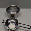 1000ML Double Boiler Pot with 2200ML Stainless Steel Pot and Silicone Spatula, Double Boiler Set for Melting Chocolate,Candy, Soap, Wax, Candle Making