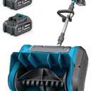 DEGGE Electric Cordless Snow Shovel, 2X 3.0Ah/ 21V/ 12-Inch Battery Snow Blower with Directional Plate & Adjustable Front Handle, Snow Removal for Driveway Sidewalk, Steps, Patio (Charger Included)