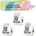 Thermal Labels Compatible for Supvan T50M Pro, Phomemo M110, Label Maker Tape Refill, Weatherproof & Tear-Resistant Thermal Stickers (40mm x 60mm, 1.57''x2.36'')