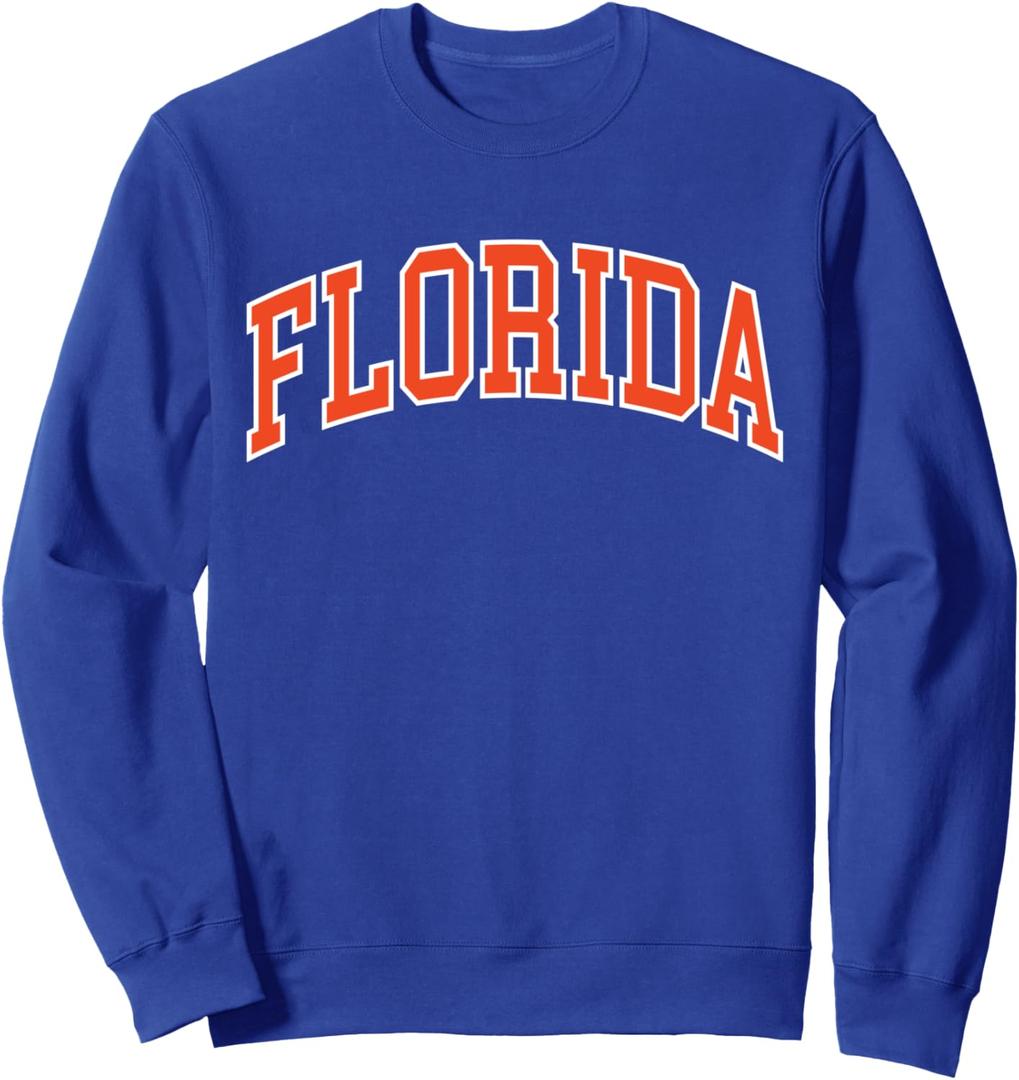Vintage Florida Men Florida Women Retro Blue Orange FL Tee Sweatshirt (Small)
