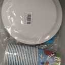 120 Pcs Pack Cartoon Dog Red House Party Supplies Cartoon Tableware Set Kids Boys Girls Birthday Party Decoration Red and Blue Disposable Tableware Party Kids Decoration